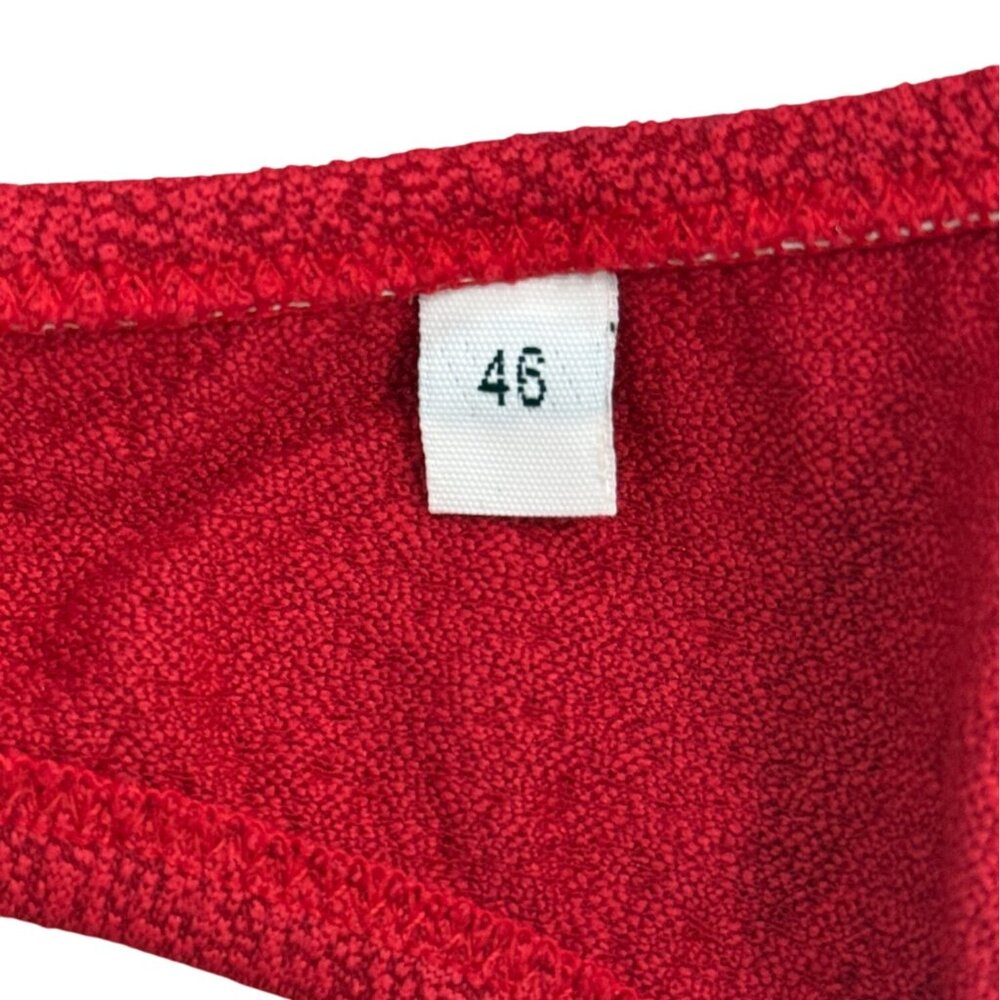 John Galliano Bikini Top Underwire Red Textured Womens Size 46 IT / Large US - Picture 3 of 6